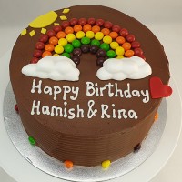 Rainbow - Rainbow Skittles Cake